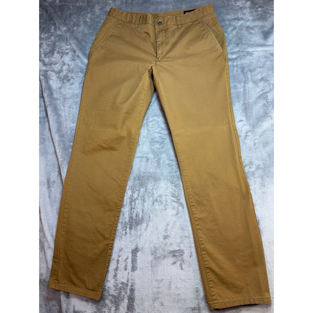 Bonobos Mens Washed Chino Pants Khaki Tan Straight Leg 34x34 BWB00809S-KH110